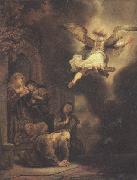 Rembrandt, The angel leaving Tobit and his family (mk33)
